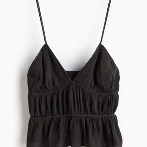 H&M Black Strappy Blouse